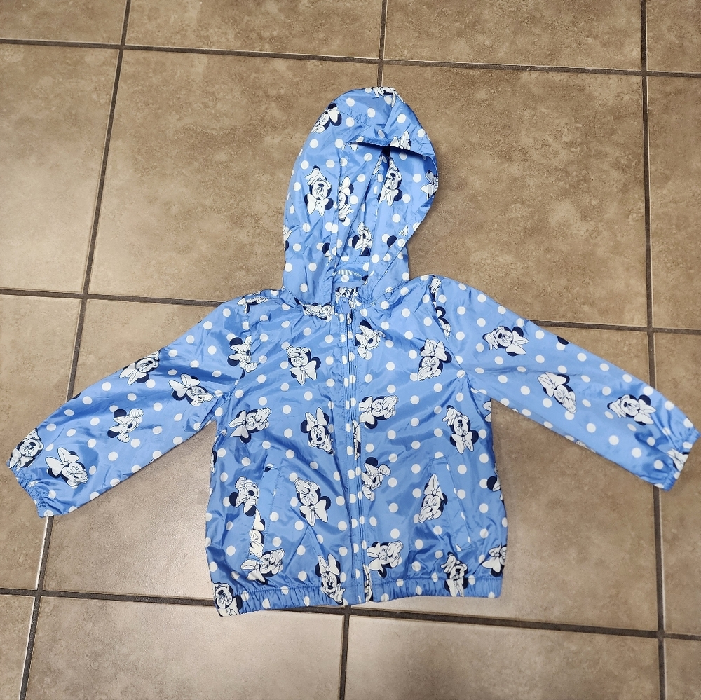 Disney Baby Gap Blue Minnie Wind/Rain Jacket Size 2 years